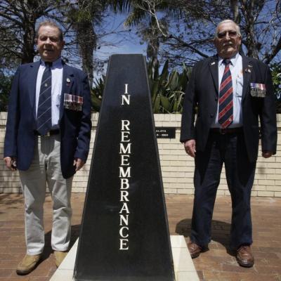 Bribie Island Rsl Sub Branch Former President And Former Secretary Roy Sycamore And Fred Harper